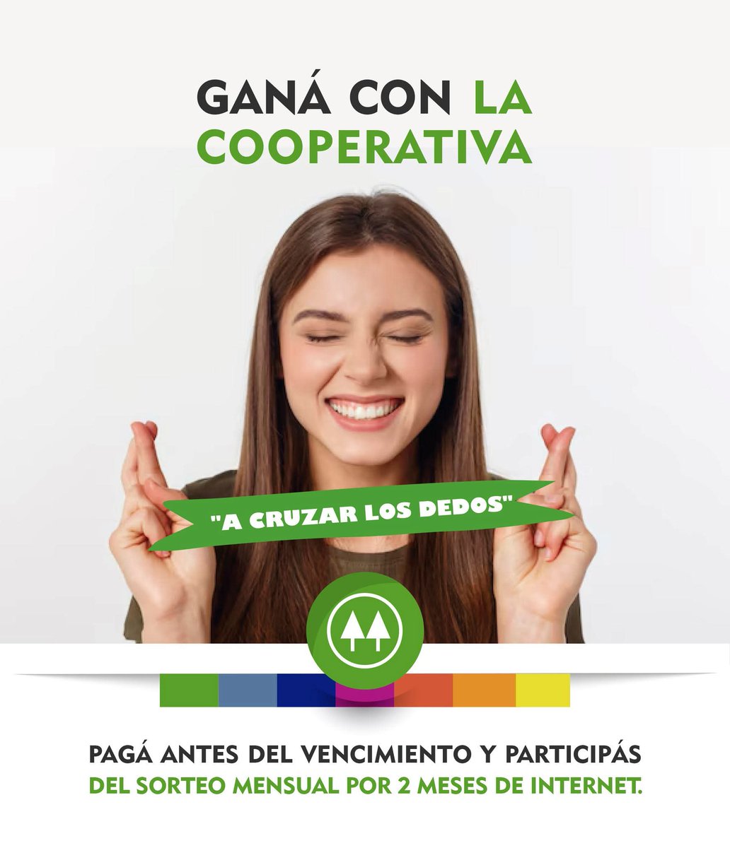 islaverdecoop's tweet image. Te recordamos que podés ganar dos meses del abono de internet 👉 Cómo? pagando las facturas de servicios antes de cada vencimiento.