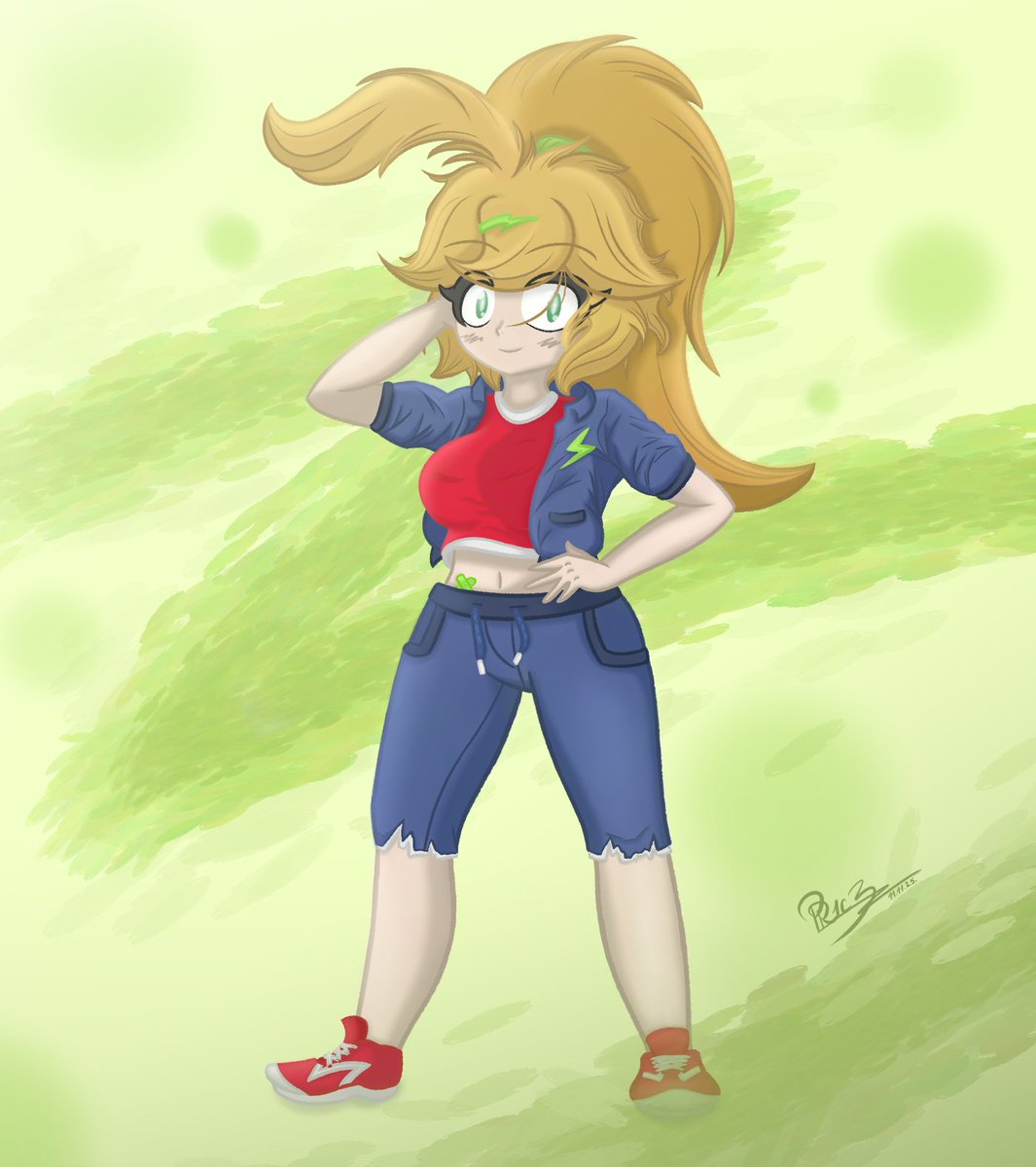 The gamer girl is back 💚⚡
#OC