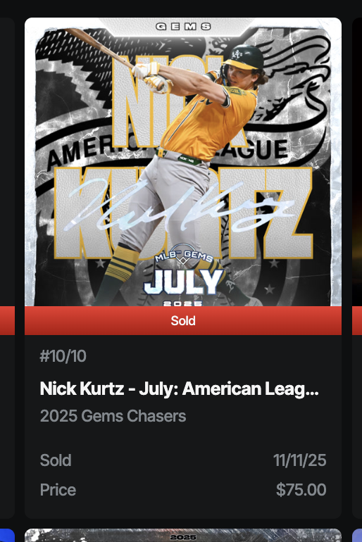 derekcsnook's tweet photo. Some good Nick Kurtz sales and rookies. Another rookie only on @CandyDigital 

#NickKurtz #ALROY #RookieOfTheYear #CandyDigital #DigitalCollectibles #MLBCollectibles #SportsCollectibles #NFTCommunity #BaseballCollecting #RookieSeason #MLB #ProspectWatch #NextGenCollectibles #StatusEconomy #Web3Sports #KurtzRookie #DigitalRookie #BaseballFans #CollectiblesMarket #MLBFutureStar