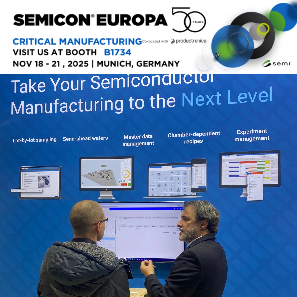 Semicon Europa is just a week away, and we can't wait to show you our Manufacturing Operations Platform, which unites #MES, #connectivity, #analytics, and #AI in a unique intelligent system designed for semiconductor manufacturers to compete and win. 
 
criticalmanufacturing.com/campaign/semic…