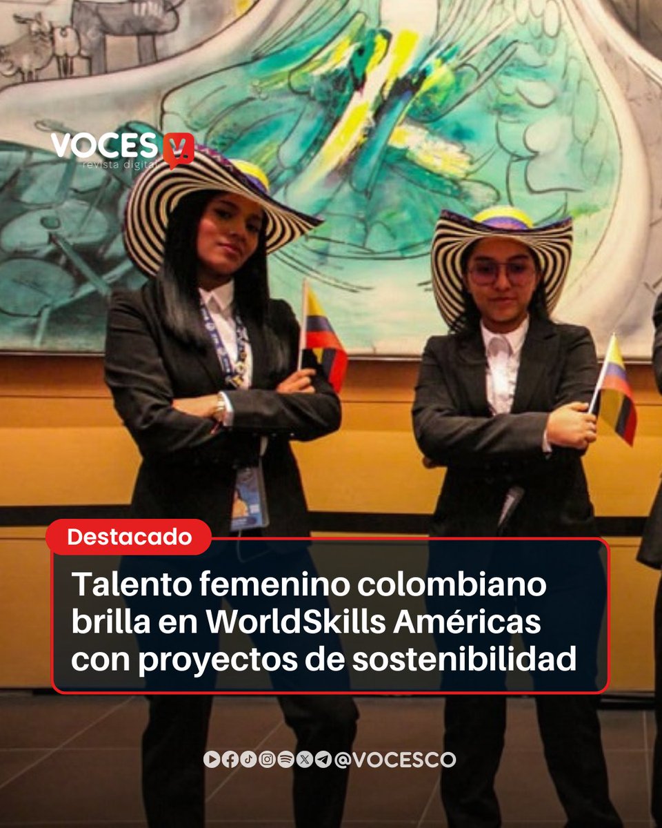 #Voces | Talento colombiano en acción: Solángel y Gerith, aprendices del <a href="/SENAComunica/">SENA</a>, representan a Colombia en WorldSkills Américas 2025 con proyectos de energía solar y riego sostenible.