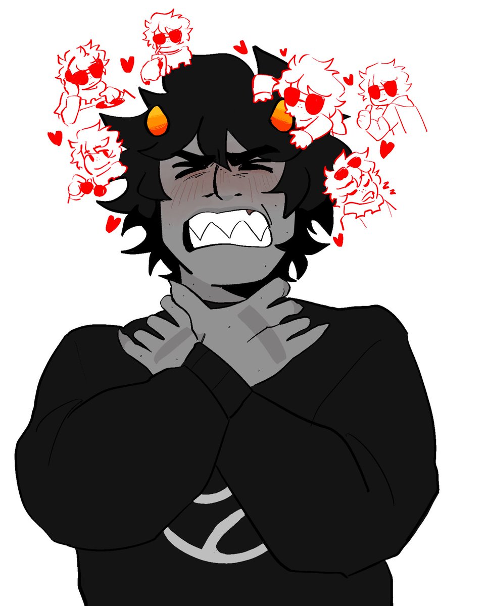 someone on tumblr said that my karkat ‘perfectly captures the horror of falling for a white man’ #davekat