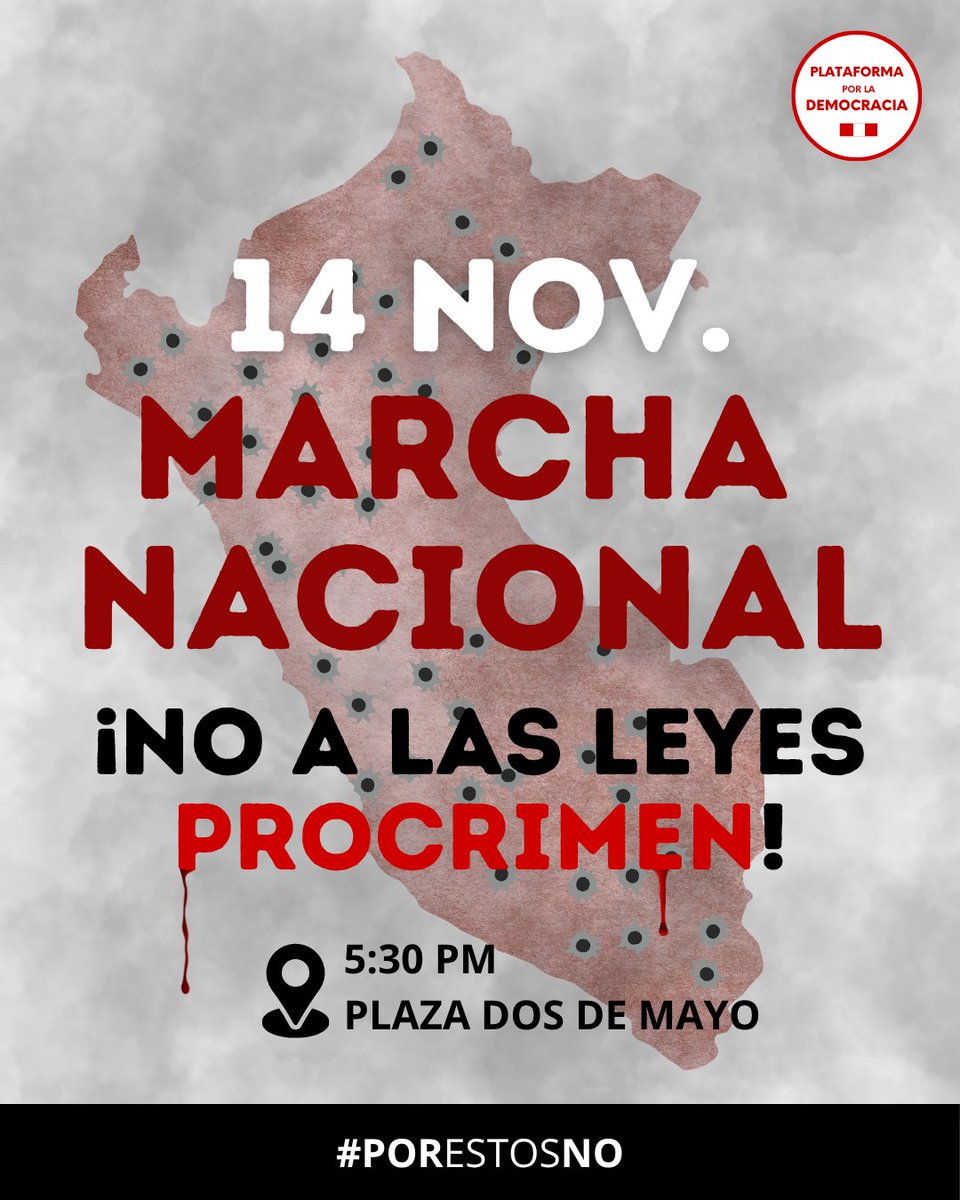 PlataformaXLademocracia Perú tweet media