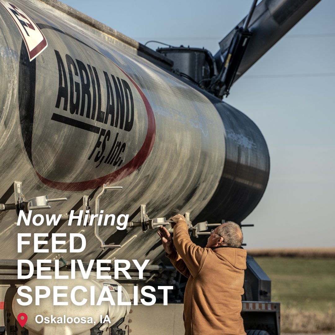 AGRILANDFS's tweet image. Join our team as a Feed Delivery Specialist in Oskaloosa. We provide in-house paid CDL training and certifications, great benefits, and you are home every night. Click to learn more and start growing a great career at AGRILAND FS.

agrilandfs.isolvedhire.com/jobs/1635913
