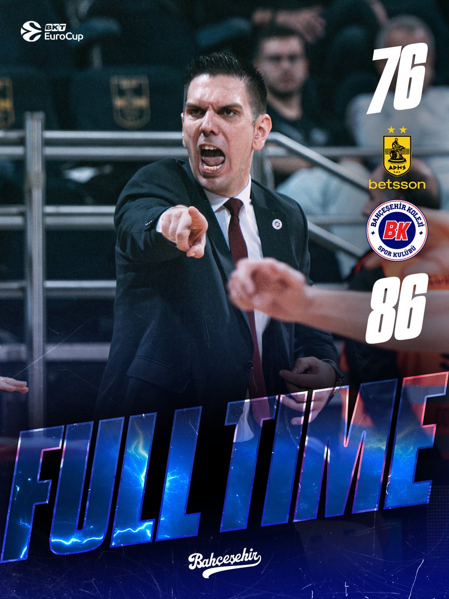 🔥Deplasmanda galibiyet bizim!

BKT EuroCup | 7. Hafta | Maç Sonucu
🏀 Aris Thessaloniki Betsson 76 – 86 Bahçeşehir Koleji

•⁠  ⁠Matt Mitchell: 16 sayı, 1 ribaund
•⁠  ⁠Tyler Cavanaugh: 14 sayı, 8 ribaund, 2 asist, 1 top çalma
•⁠  ⁠Mateusz Ponitka: 13 sayı, 4 ribaund, 4