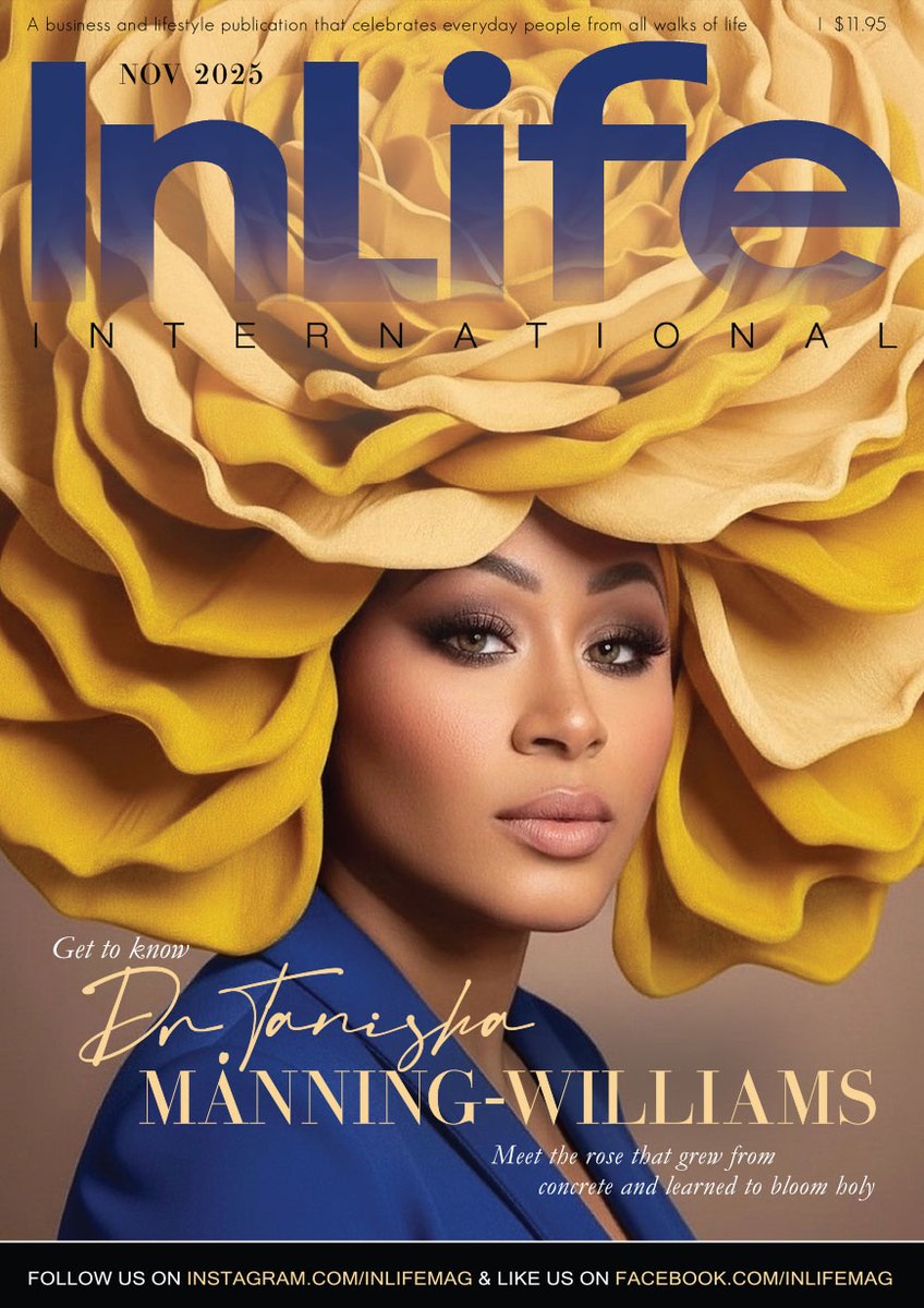 Starcentralmg's tweet photo. Meet The Woman Behind The Cover Of The Latest Issue Of InLife International: Dr. Tanisha Manning-Williams. You can read all about her via the link below:

https://t.co/lea2M1VIPk https://t.co/po9d5jsEP3