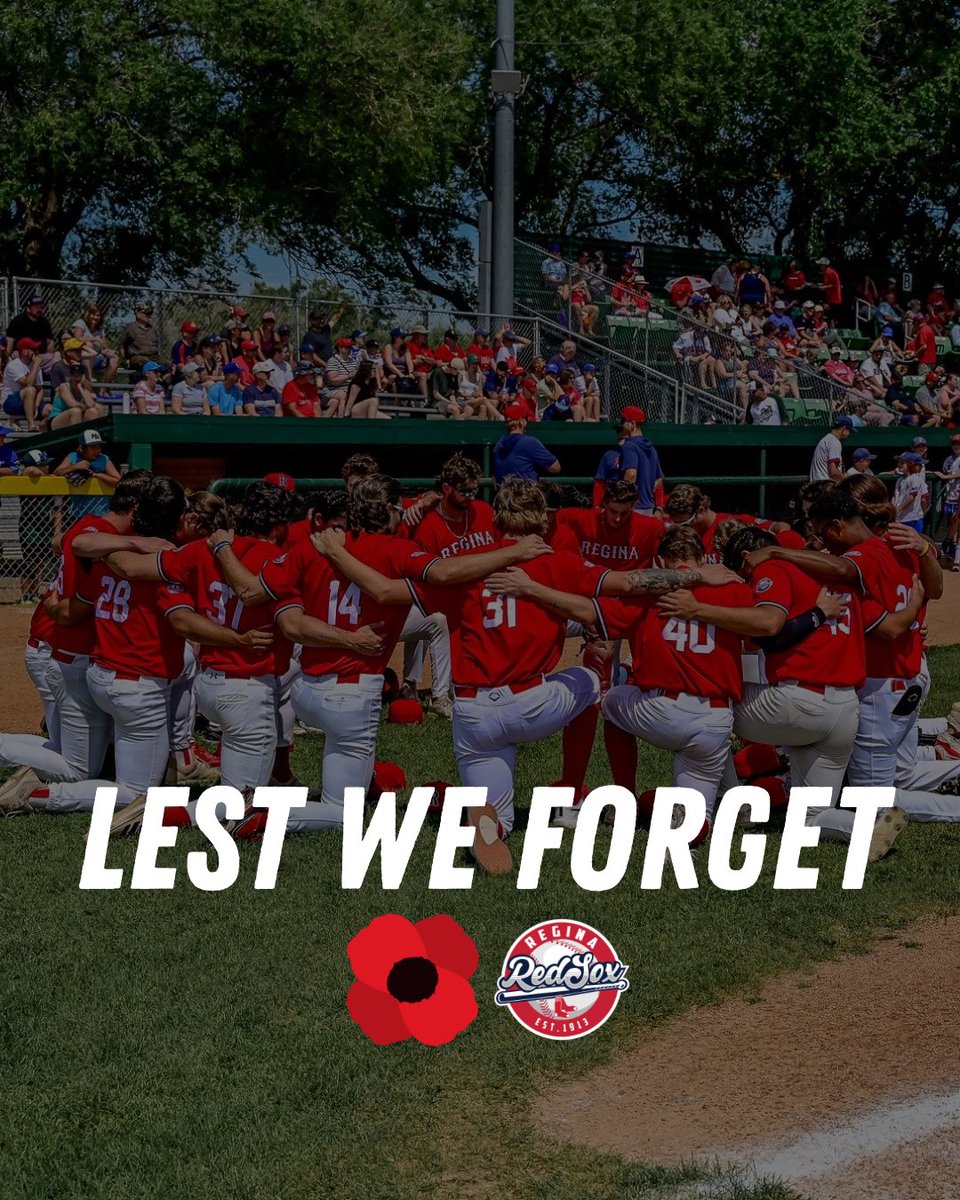 We stand together in gratitude for those who served and sacrificed so we could play the game we love in a free country. 🇨🇦
#LestWeForget #RemembranceDay #RedSoxFamily