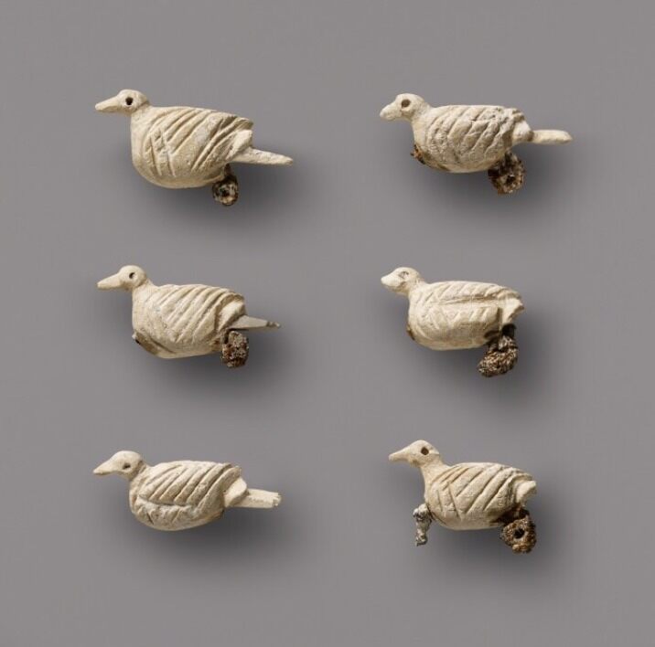 Greek fibula fragments in the shape of a bird, ca. 420 BC. J. Paul Getty Museum.