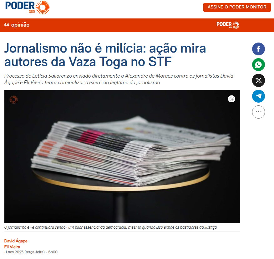 GRAVÍSSIMO: Jornalistas que revelaram denúncias de censura na Justiça Eleitoral agora são alvos de queixa-crime julgada pelos próprios denunciados

Sabe aqueles inquéritos que foram abertos pelo Supremo há mais de seis anos — e que o ministro Barroso havia prometido encerrar