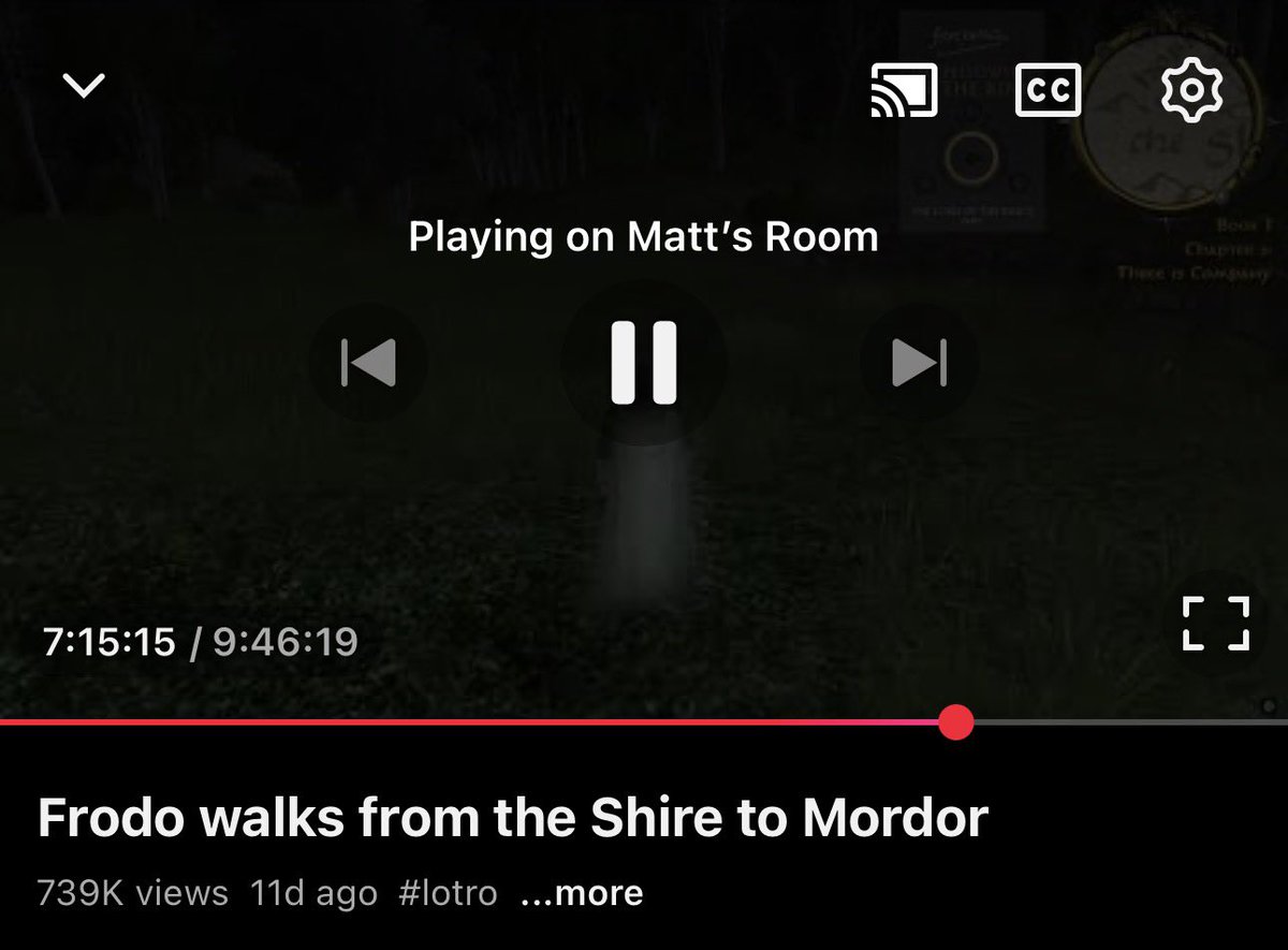 i often put on random youtube videos or streams during work and youtube recommended me this video of someone walking from the Shire to Mordor in LOTR Online. pretty neat