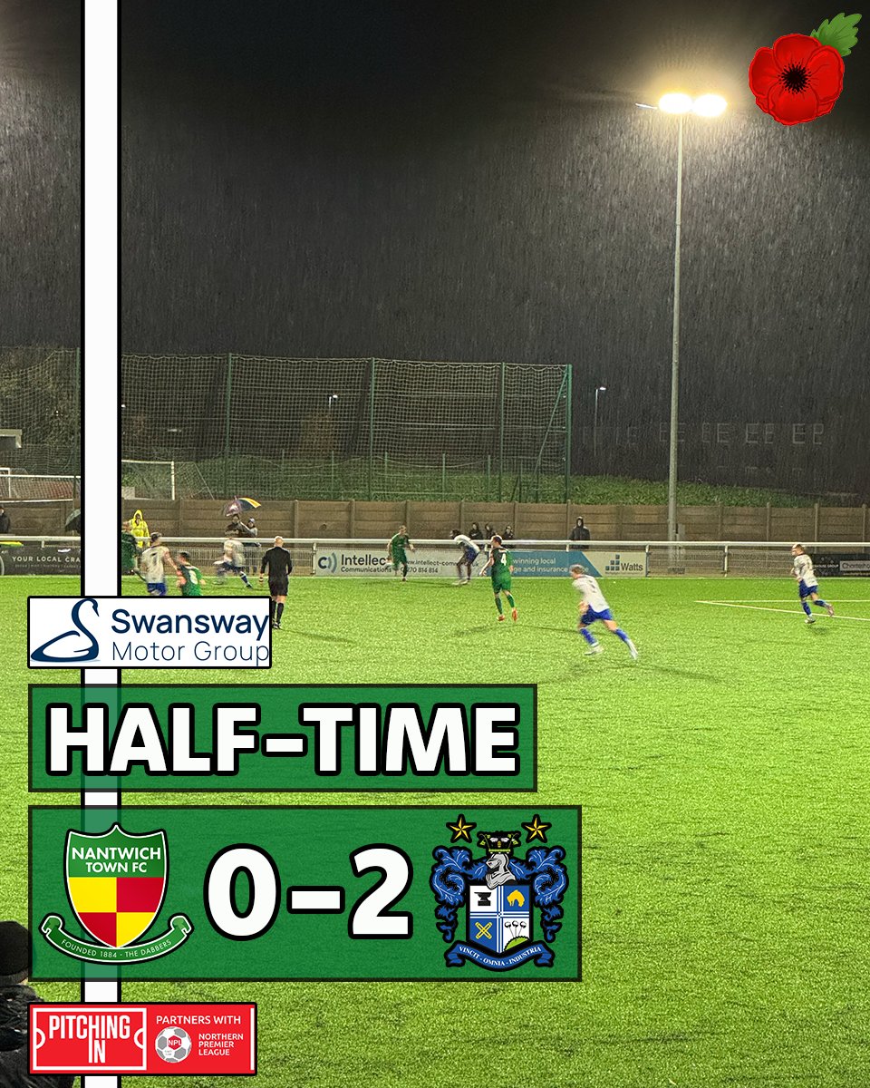 TheDabbers's tweet image. HALF-TIME: Nantwich 0-2 Bury. Stepans at the double for the visitors who are well on track for victory.