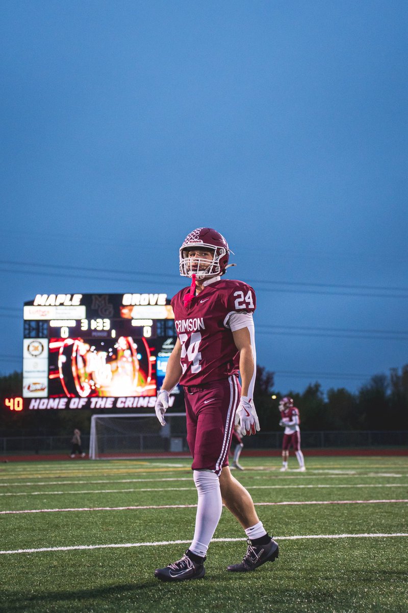 I am honored to be voted as a Mr. Football Finalist for 2025.    Thank you to all my Maple Grove Crimson Family and all the others that have been part of this journey.  

<a href="/Crimsonfootball/">Crimsonfootball</a>  <a href="/spurrlyman/">Adam Spurrell</a> <a href="/MinnStFootball/">Minnesota State Football</a> <a href="/HoffnerTodd/">Todd Hoffner</a> <a href="/CoachMPete/">M. Pete</a> 

❗️Top 10 Mr. Football Finalist❗️