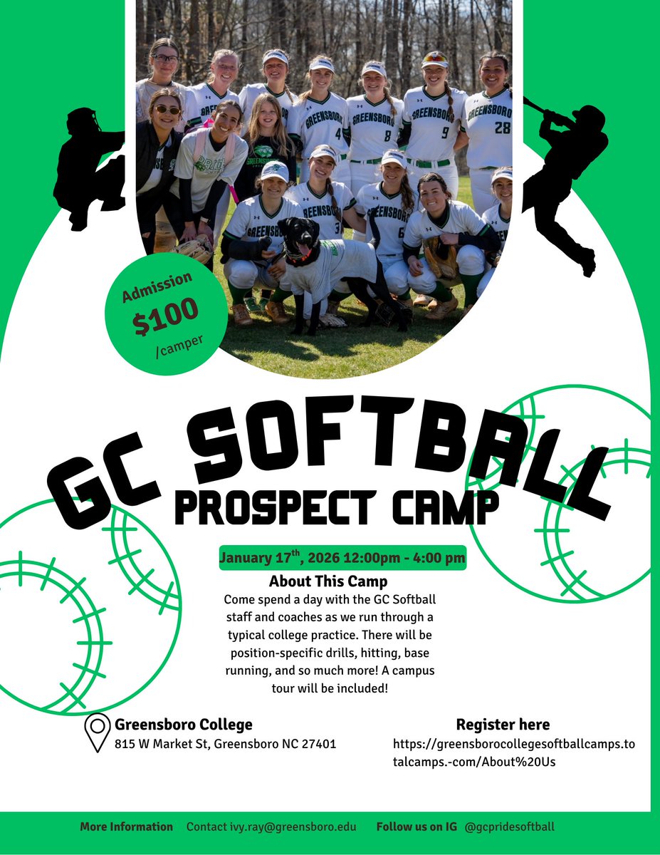 You asked for it and here it is! Winter camp registration is live now! Link to register is in our bio! 💚🦁

…rocollegesoftballcamps.totalcamps.com/About%20Us