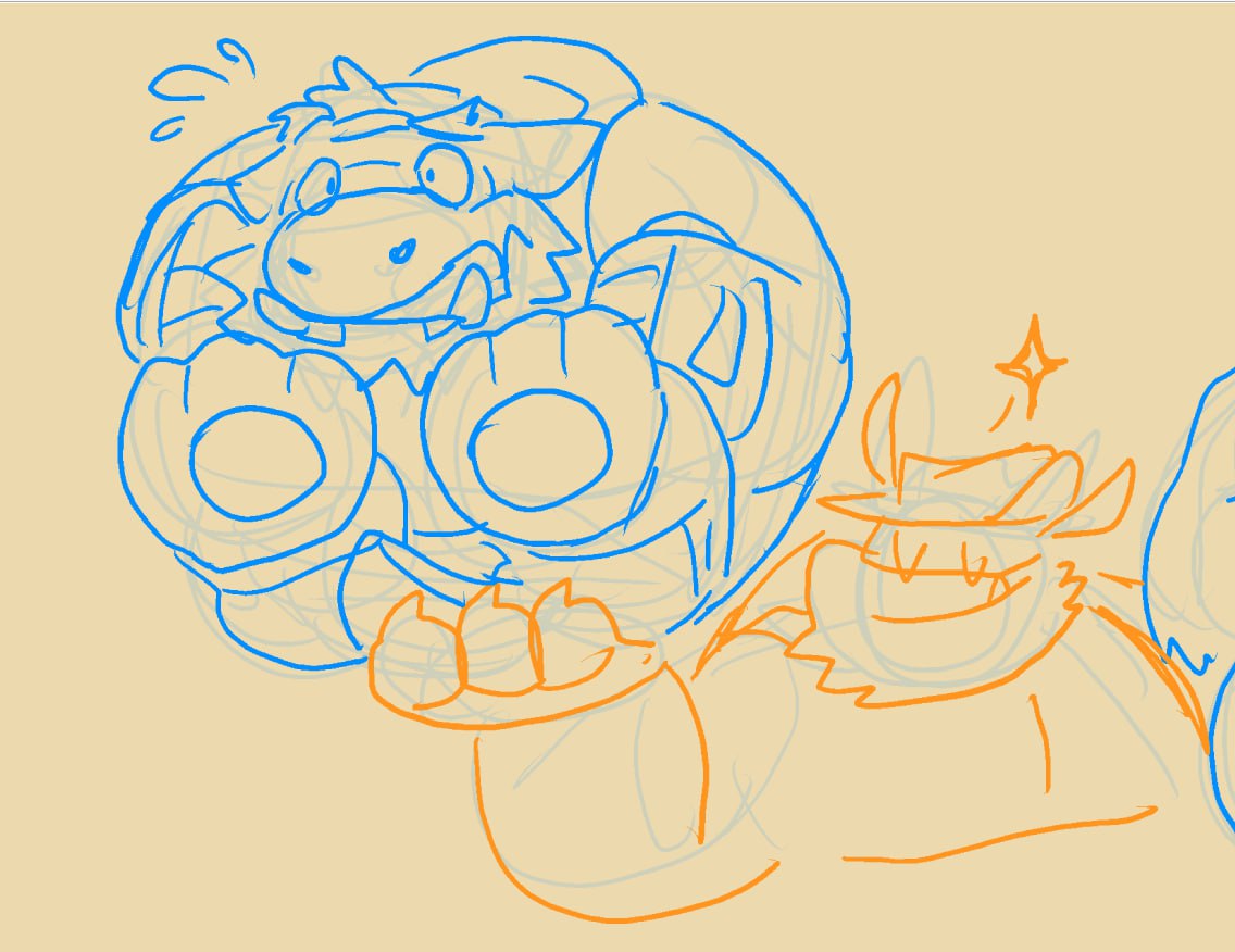 Rolldozer vs Kramson doodles by @/kumazone