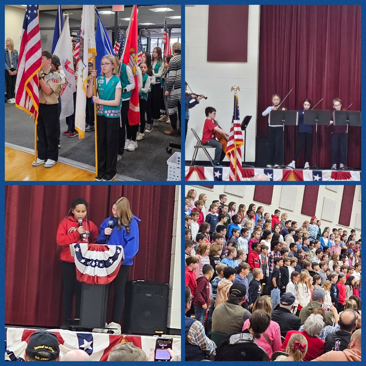 Chelsea_Tigers's tweet photo. It was an honor to celebrate Veterans Day with veterans from our own school community. Thanks to our PE/Encore team for planning such a special celebration. #WeAreChelsea #LightsCameraAction https://t.co/pYueFdbKP0