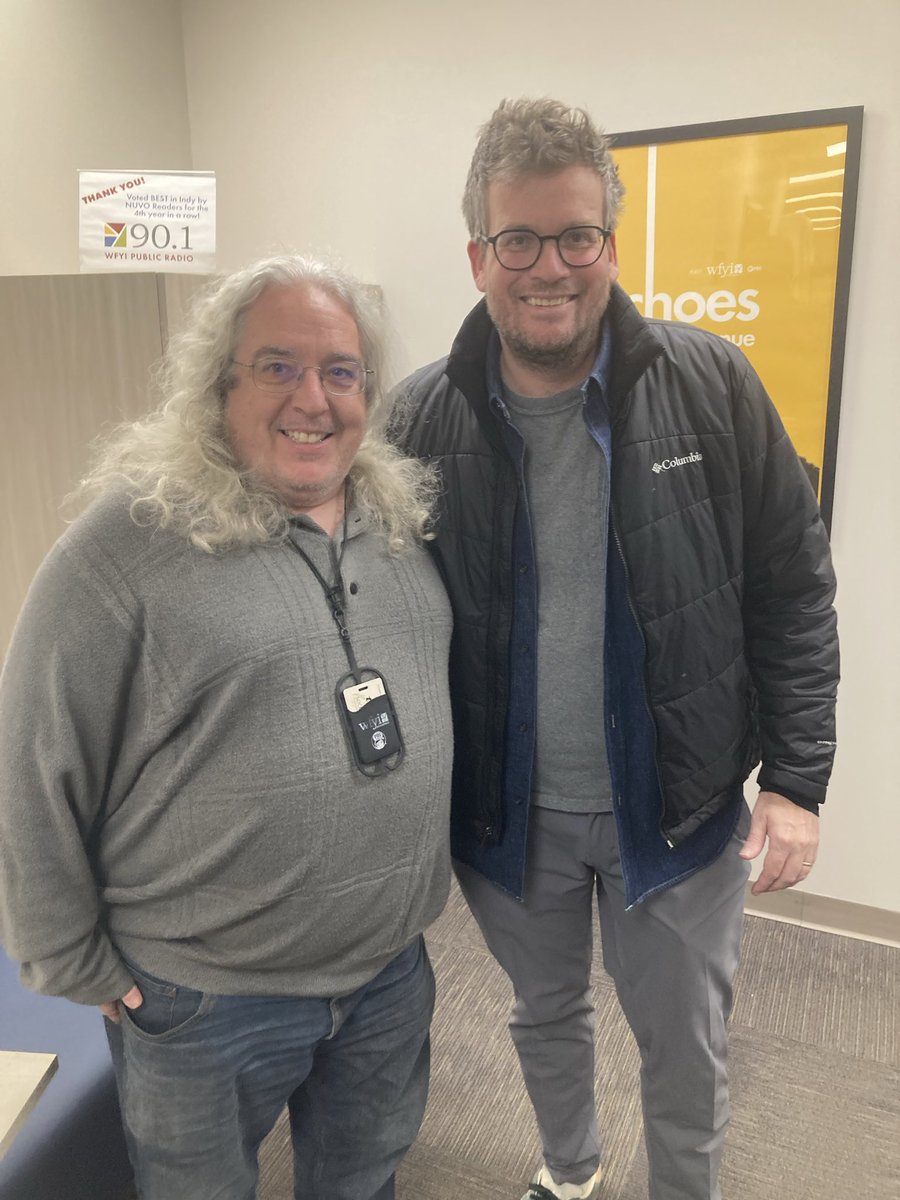 Author and Blues House Party <a href="/wfyi/">WFYI</a> fan John Green with That Guy.