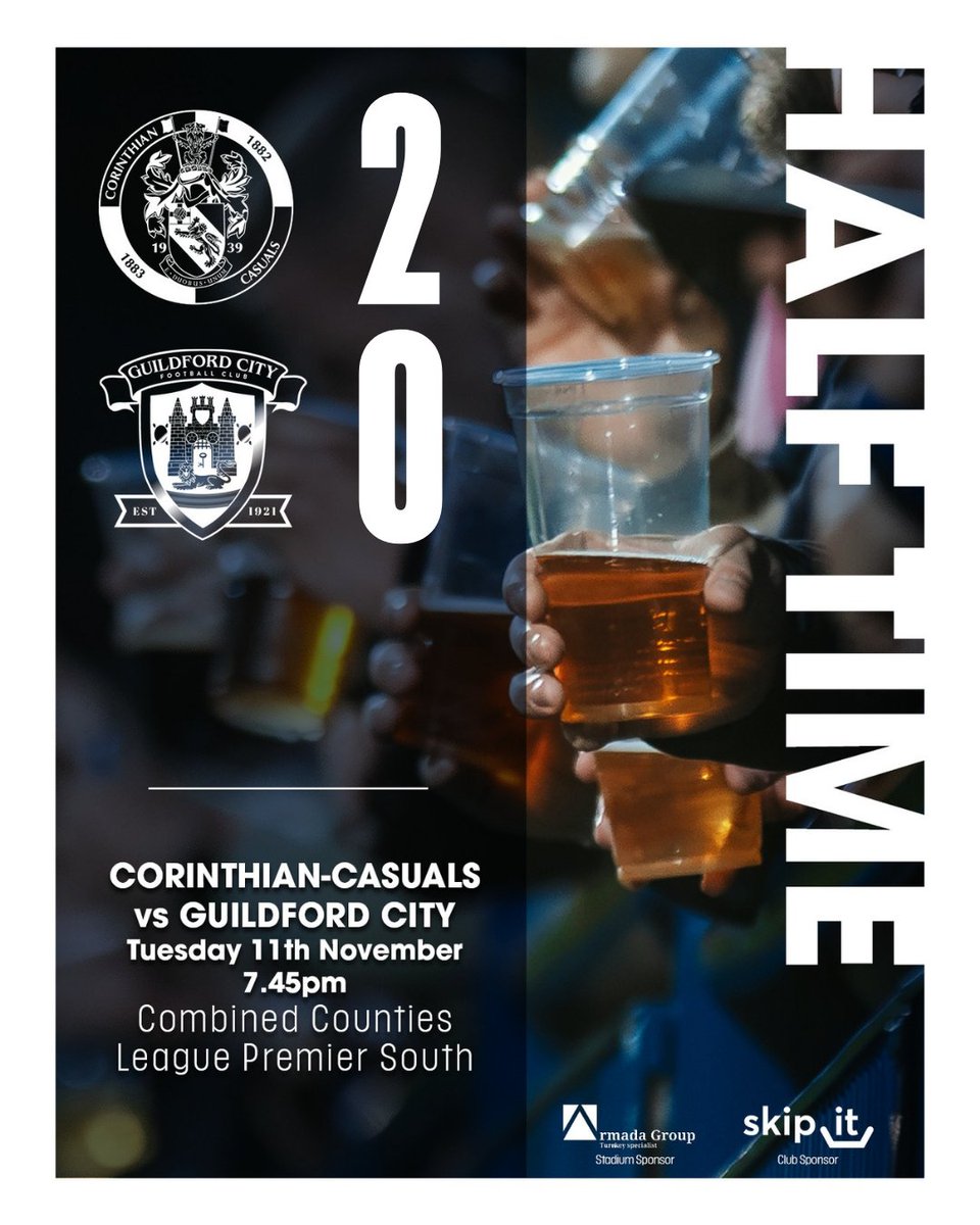 Andre Coker's double gives us a half-time lead. 

Come on Casuals! 🩷🤎