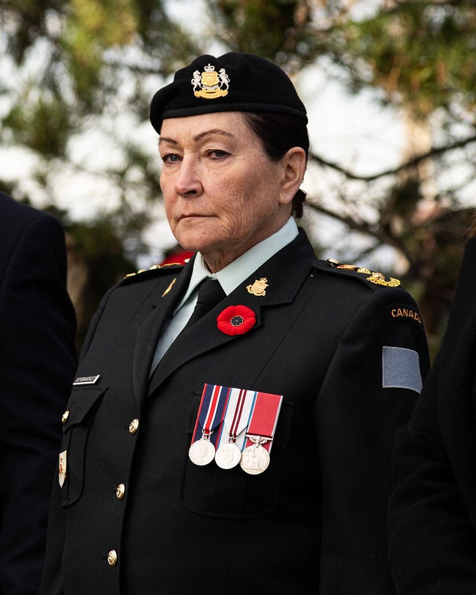 Spruce Meadows President & CEO, Linda Southern-Heathcott, proudly serves as  an Honorary Colonel of The King's Own Calgary Regiment. Today, she attended  the Remembrance Day Parade in North Glenmore Park at the