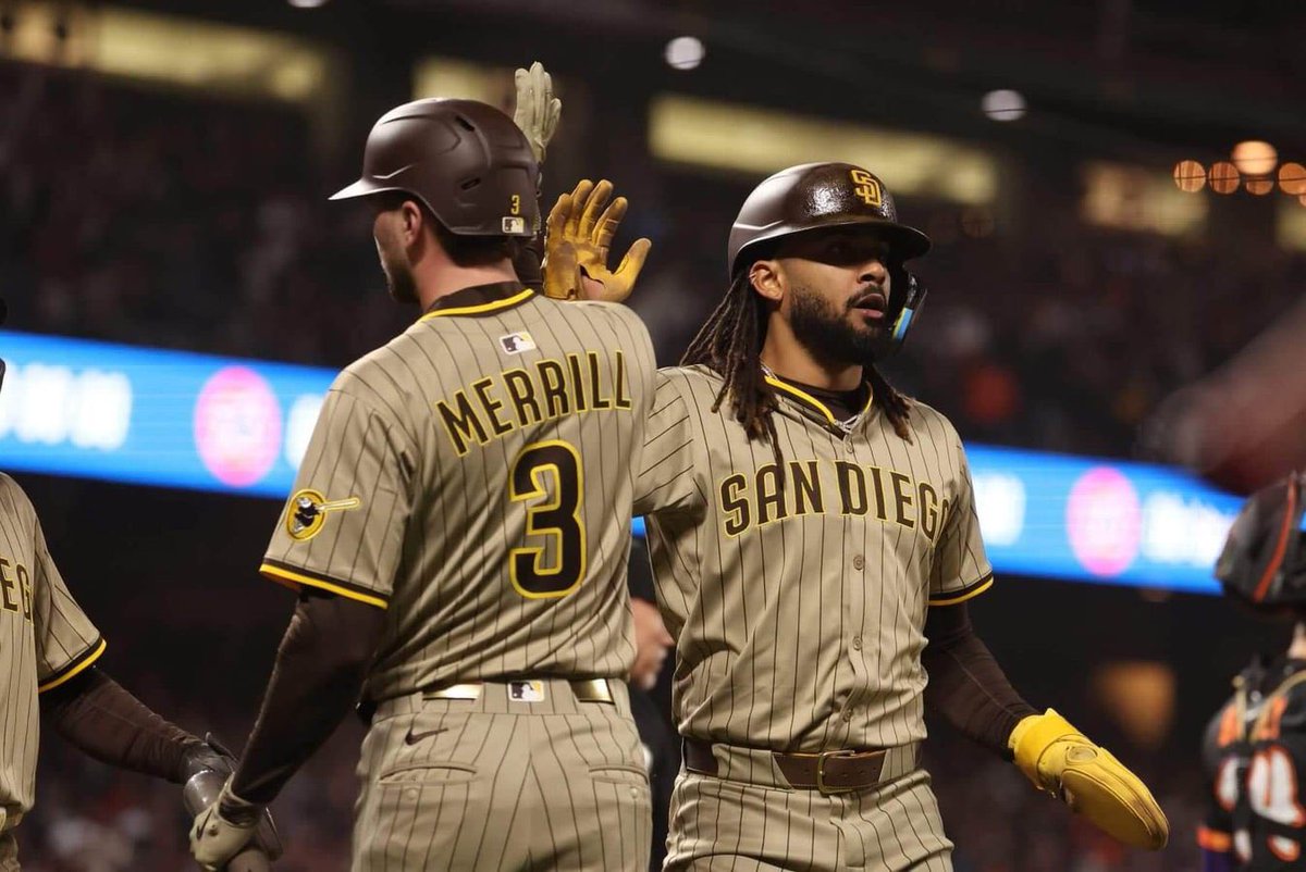 DevineGospel's tweet image. Just talked ourselves into an MVP race between Jackson Merrill and Fernando Tatis Jr. in the 2026 season.

Special players making special plays!