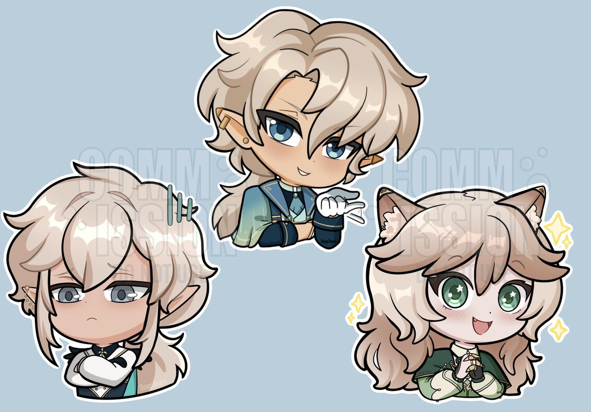 Soap_Tears's tweet image. Genshin chibi comms for SkinkLady! 
#VGenComm #GenshinImpact