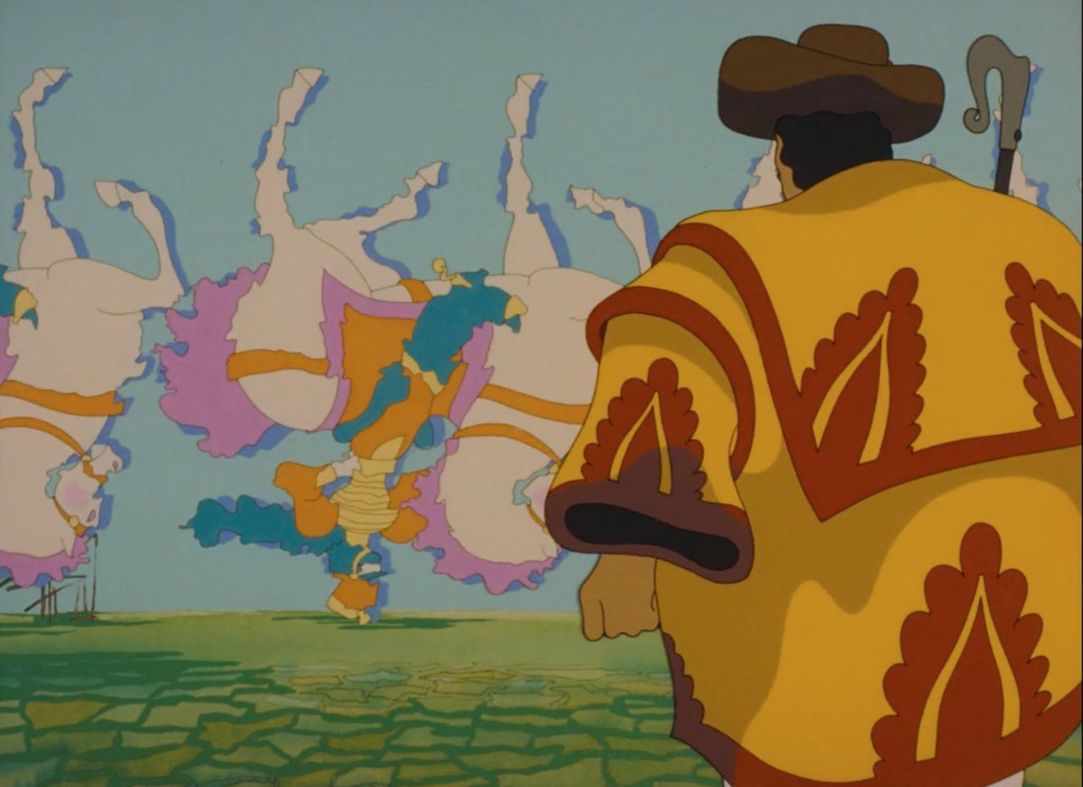 Découverte ce soir de "Johnny Corncob", bijou du cinéma d'animation hongrois qui - à l'instar de "Le Fils de la Jument Blanche" - nous entraîne dans un torrent de couleur, de scènes toutes plus oniriques les unes que les autres, sur fond de conte folklorique hongrois.