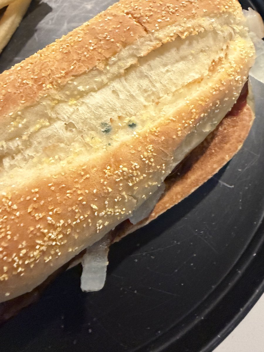 JayW00dle's tweet photo. Every year when @McDonalds brings back the #McRib I get nostalgic because me and my great grandpa used to go get McRibs behind everyone’s back. This year I grabbed one on day one. But I’m not nostalgic. I’m disappointed. 
Is this from last year? @McDonalds https://t.co/7NIKOLpYIz