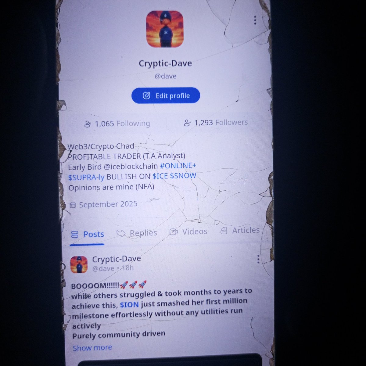 Dominion828635's tweet photo. Gm Chads 🫡 @@prinzland 
@Xploit_VOBE @Tymdan__ 
@everythingfxx @oxbtdegen
Yet to join the Future of Social interaction? 
Hop in👇
https://t.co/tOBMI3iIvx

THE NEW ONLINE IS ONCHAIN  POWERED BY @ice_blockchain 
Built by @ice_z3us

WHO INVITED YOU? : (dave)
You're Damn Early https://t.co/bbHXbR8Tyb