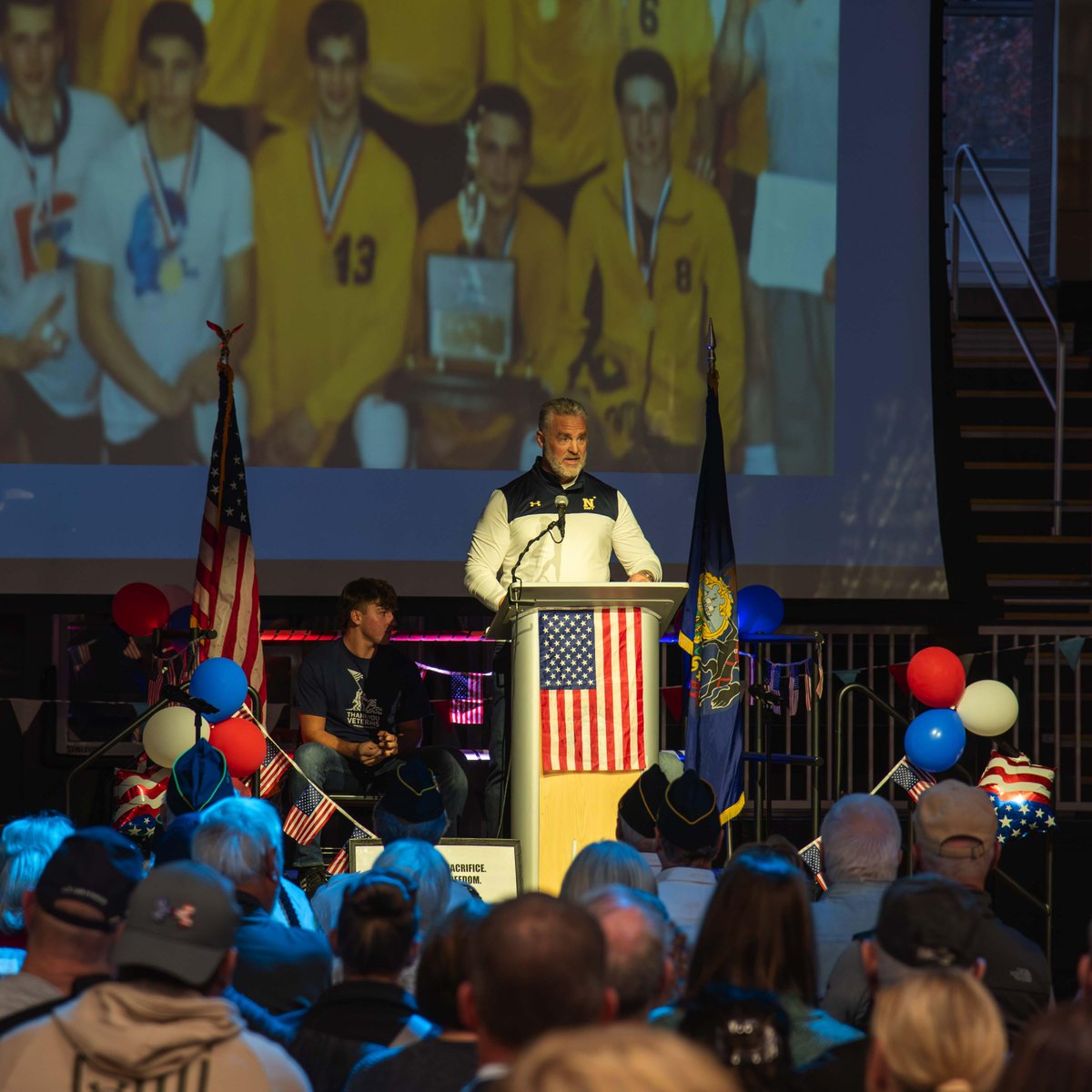 An entirely student-run event held today at the Montour Athletic Center paid tribute to area veterans. The event featured musical performances, award presentations and a keynote address from Chris Hale, co-founder of Military Friendly. #MontourProud #VeteransDay #ThankYouVeterans