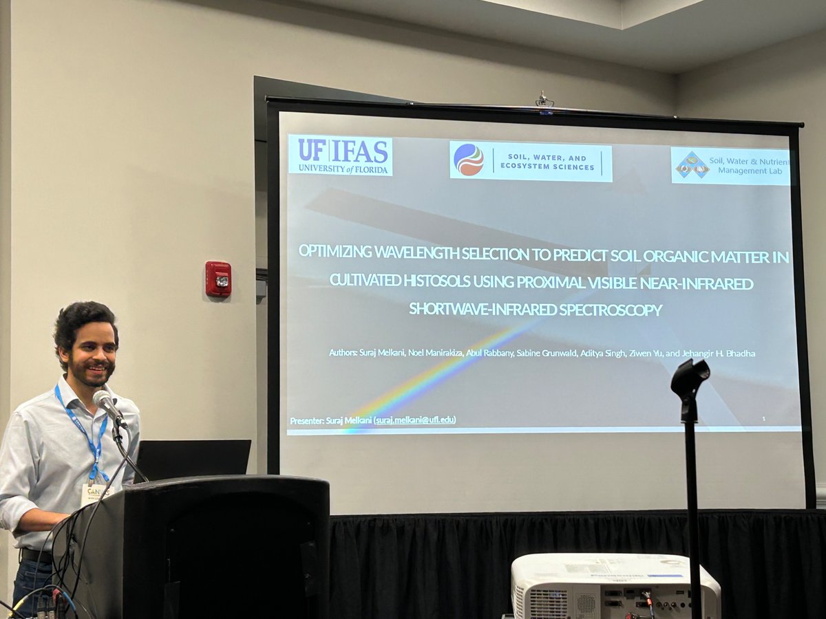 PhD students Berson, Bruno and Suraj presenting their research <a href="/ASA_CSSA_SSSA/">Agronomy, Crop, and Soil Science Societies</a> related carbon dynamics and sequestration, and technologies for mitigating phosphorus from freshwater systems.