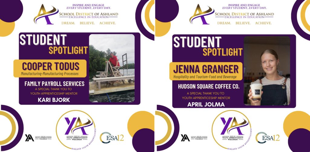 🌟 Spotlight on the Youth Apprenticeship Program! 🌟
Big applause to Cooper Todus and Jenna Granger for their hard work and dedication! 👏