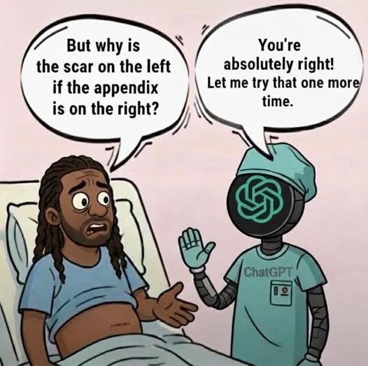 AntonietaCont10's tweet image. I don&apos;t think I need to say anything else!! At this point, I guess everyone has experienced the super validation of ChatGPT, right? And the wrong information  #FunnyAI #MemeCulture #TechLaughs