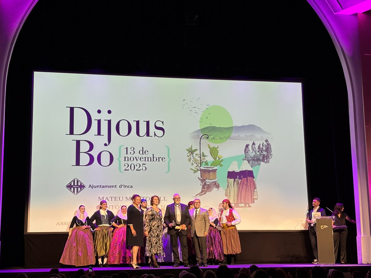 SocialistesInca's tweet image. ❤️ Gràcies a la Colla de Gegants d'Inca, a l'escola Beat Ramon Llull, als Revetlers del Puig d'Inca i a Andreu Genestra per ser l' exemple del que significa estimar a la nostra ciutat! 

👏🏼 Enhorabona als guardonats en el Premis Dijous Bo 2025, sou l'autèntic #OrgullInquer!