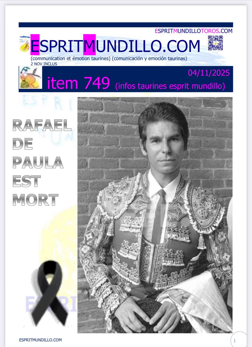 infos taurines esprit mundillo 749 en la web espritmundillo.com