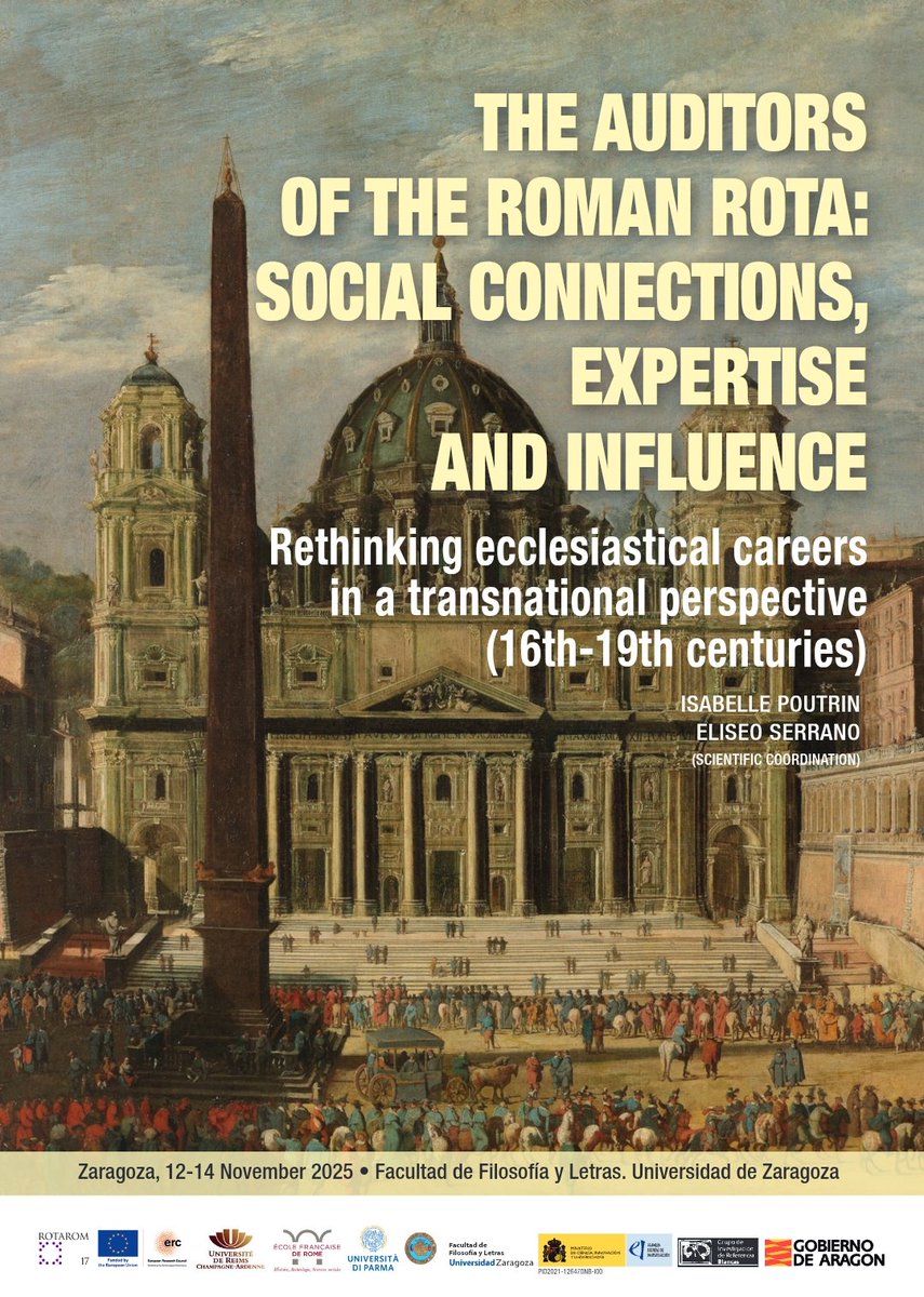 henar_pizarro's tweet photo. "La rehabilitación política de Gaspar de Quiroga, auditor de la Rota (1554-1564)" en "The Auditors of the Roman Rota: social connections, expertise and influence. Rethinking ecclesiastical carers in a transnational perspective (16th-19th centuries)",  Zaragoza 12-14 de noviembre. https://t.co/dNEcNVpYuY