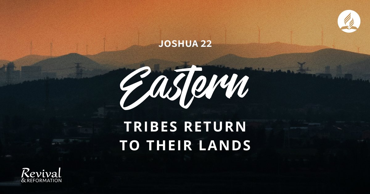 Revive_Reform's tweet image. As the tribes of Reuben, Gad, and half the tribe of Manasseh were heading home from the conquest of Canaan, they thought, “We’ll be separate across the River Jordan from our brothers in the other tribes. 

Go to Daily Bible Reading 👉revivalandreformation.org/bhp/en/bible/j…