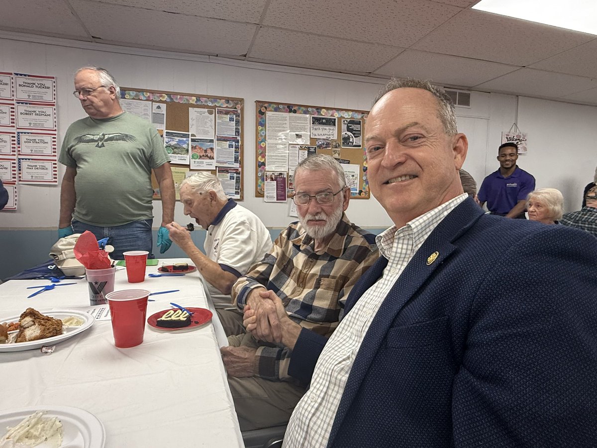 RepMessmer's tweet image. I always enjoy honoring our veterans at Posey County’s Council on Aging’s Veterans Day event by playing the American National Anthem on my trumpet.

Thank you for your service and thank you for including me in this wonderful celebration!