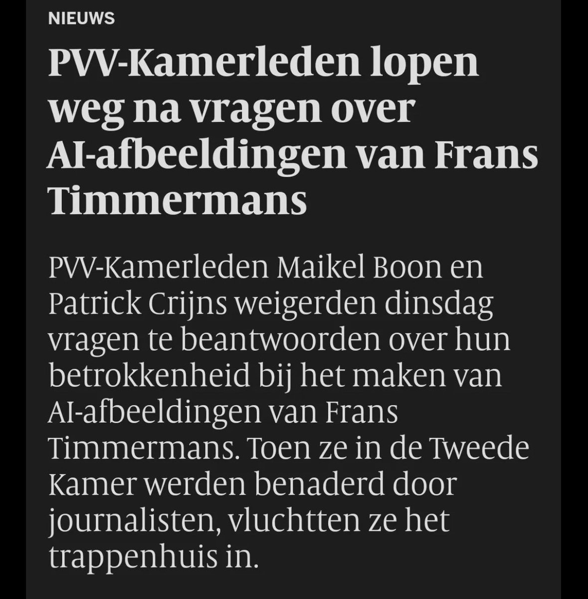 Hier hoeft niet eens een tekst bij.