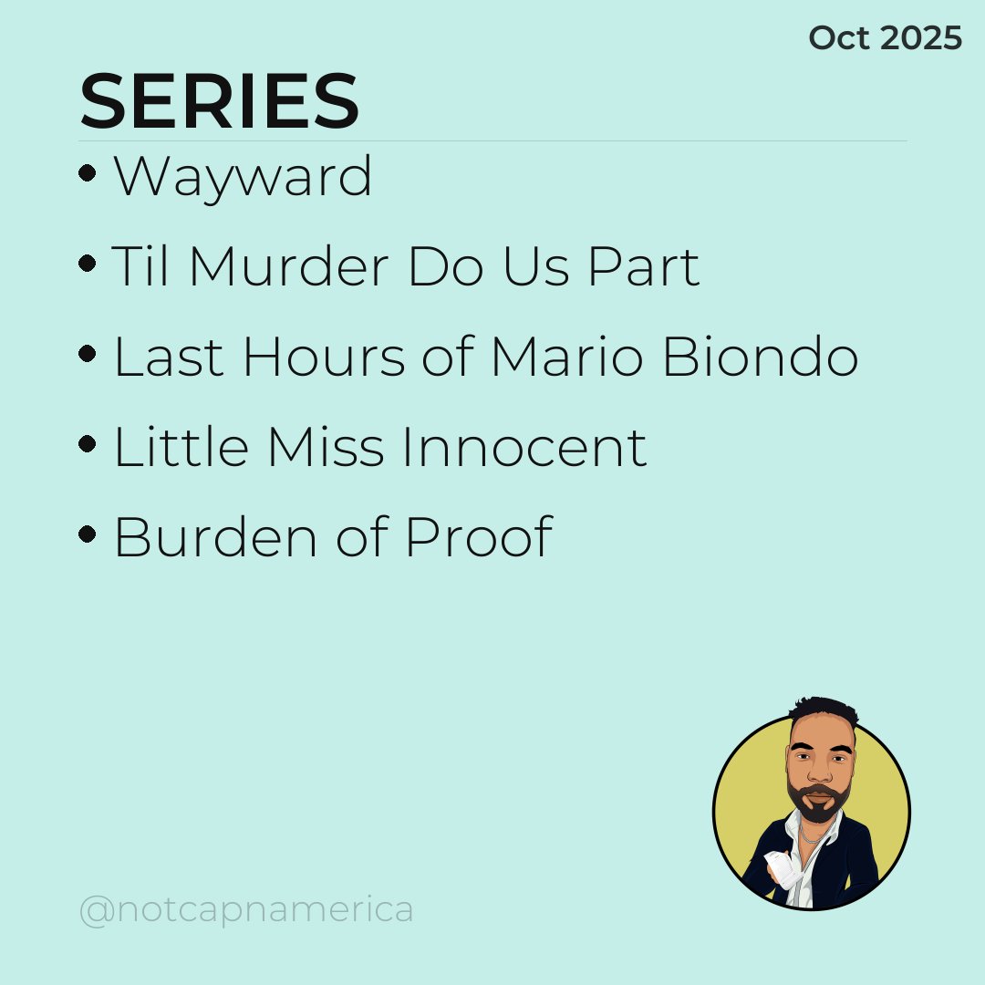 New month, new recommendations. 🎧📚🎬

Here’s what I actually watched, read, and listened to in October — no filler, just the good stuff (and plenty of true crime). 🔪).🔫

Subscribe to my free monthly newsletter at notcapnamerica.com to get these to your inbox