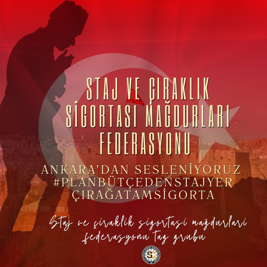 📢 Şimdi gözler Plan ve Bütçe Komisyonu’nda!
Artık bu sese kulak verilmeli,
Stajyer ve Çırakların Sigorta Başlangıcı tam olarak kabul edilmelidir!

Çünkü biz haklıyız, çünkü biz emekçiyiz! 

Ankara'dan Sesleniyoruz 
#PlanBütçedenStajyerÇırağaTamSigorta