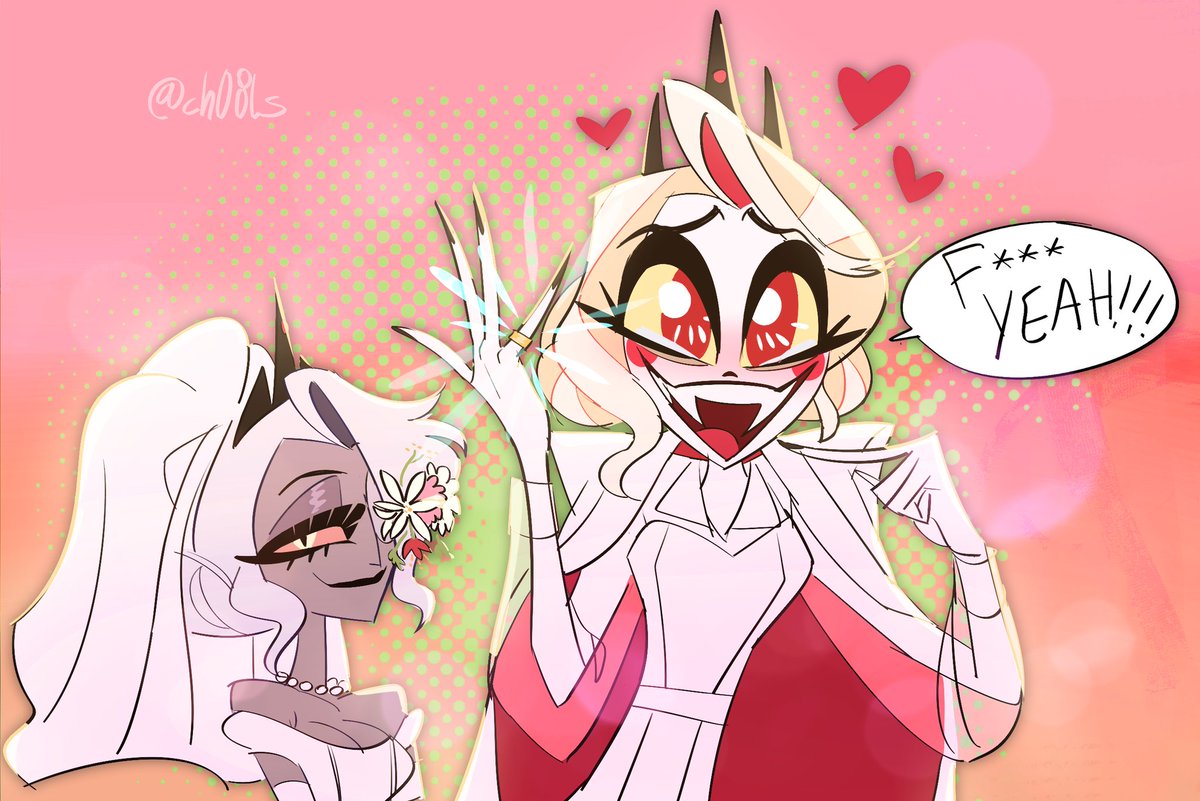 AYYY QUE VIVA EL AMOOOOR 😫😭😭❤️💕💕💕💕 #HazbinHotel #chaggie