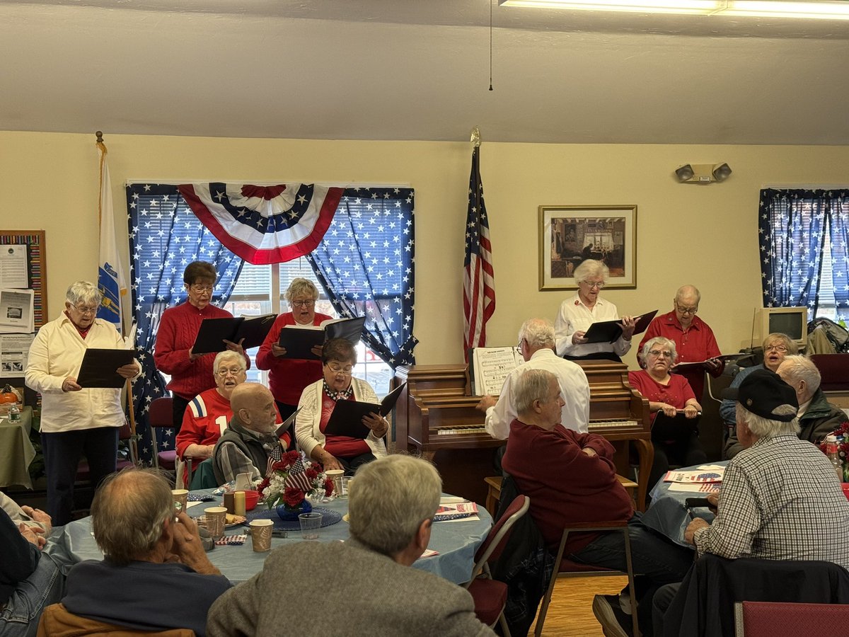 mendonpolice's tweet photo. Last week, the Senior Center hosted its annual Veterans’ Breakfast. Officers and student interns helped serve breakfast as the community came together to show appreciation for their service. On this Veterans Day, we joins the community in honoring all who have served our nation. https://t.co/wPtxjoFl9U