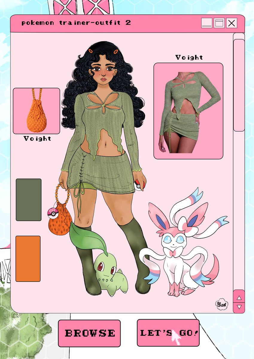 My oc Pokémon trainer dressed in Voight 💕