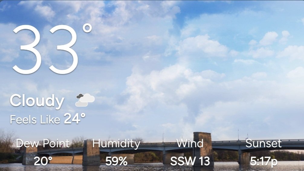 33° feels like 24°. It's windy and chilly burrr 🥶