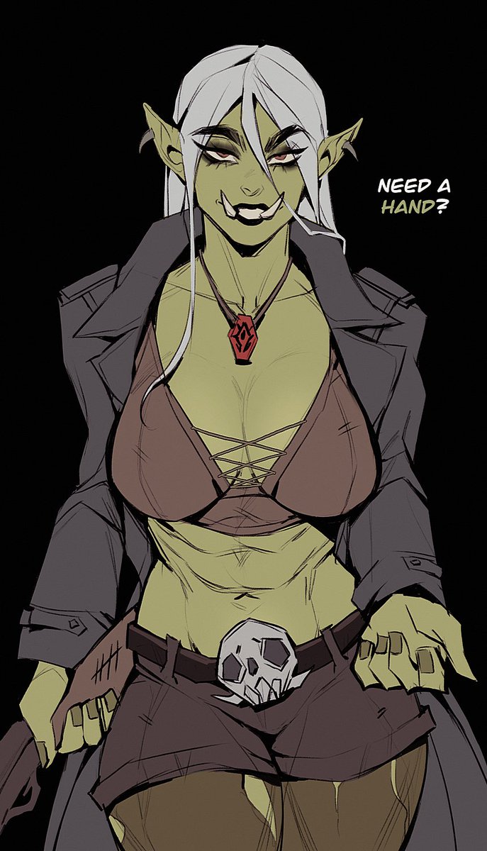 YKshelter's tweet photo. sweet orc lady who helped me in the open world https://t.co/ylCaQRaGMX