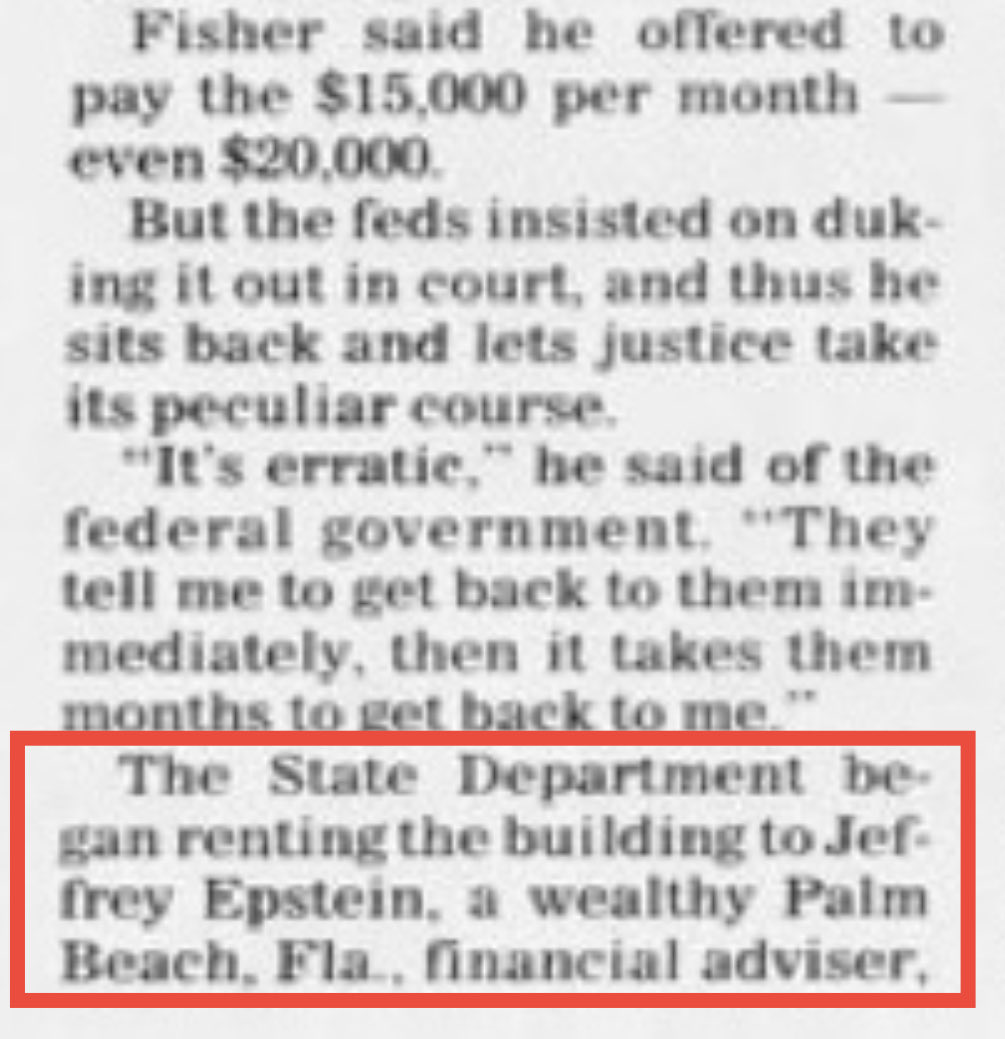 KlonnyPin_Gosch's tweet image. Recall how the State Department straight up rented a 5 story mansion on the Upper East Side to Epstein (that’s located on a block filled with embassies and which was seized from the Iranians &amp;amp; Ayatollah Khomeini in 1980) and he lived there as their tenant from ‘92 - ‘96?