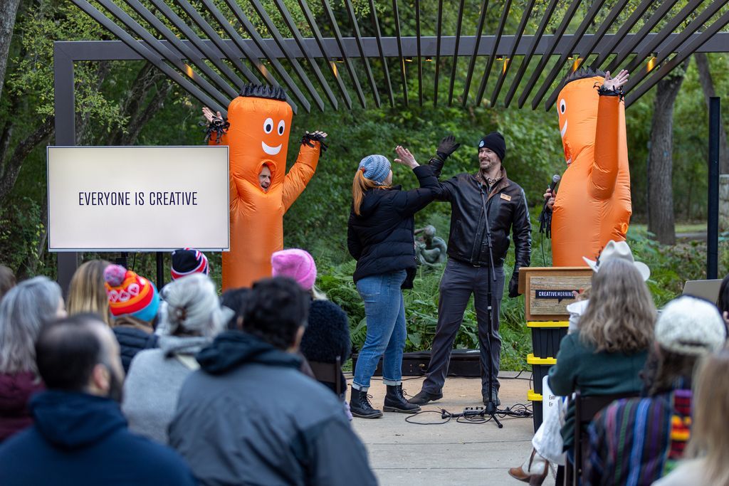 CM_Austin's tweet image. Our #CreativeMornings manifesto was read by long-time volunteer Mars Chapman at our October event. Thanks Mars! creativemornings.com/individuals/ma… 
#EveryoneIsWelcome #EveryoneIsCreative #CMsoft #CMATX