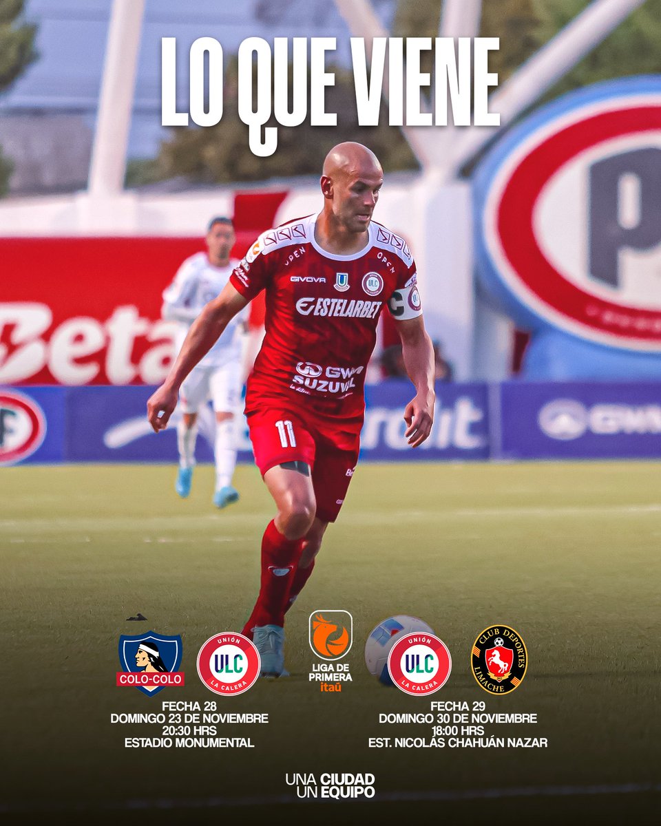 ¡ 𝗔𝘁𝗲𝗻𝗰𝗶𝗼́𝗻 𝗖𝗲𝗺𝗲𝗻𝘁𝗲𝗿𝗼𝘀 ! ⚽️🗓️

La ANFP ya programó nuestros duelos válidos por la fecha 28 y 29 de la Liga de Primera Itaú 🏆.