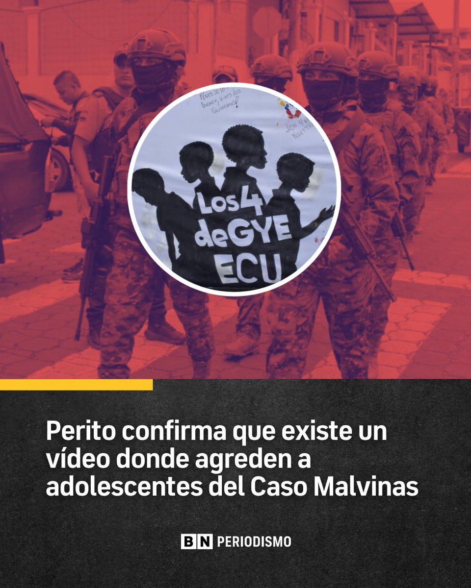 BNPeriodismo's tweet photo. Durante el quinto día de audiencia del juicio contra 17 militares de la Fuerza Aérea Ecuatoriana (FAE) por el caso Las Malvinas, un perito de la Policía reveló que uno de los uniformados habría grabado entre cinco y ocho segundos del momento en que se golpeaba a cuatro menores de edad en la zona de Taura, provincia del Guayas. Según el relato presentado, el subteniente John Z. utilizó su teléfono celular para registrar la agresión antes de guardar el dispositivo.

El testimonio forma parte de la segunda reconstrucción de los hechos, en la que se detallan las agresiones físicas y psicológicas sufridas por los adolescentes Josué, Ismael, Nehemías y Steven, ocurridas la noche del 8 de diciembre de 2024. En esta diligencia se mencionó también el uso de correas, madera y partes de fusiles para golpear a los menores, además de que fueron obligados a desnudarse. El Tribunal Penal suspendió la audiencia hasta este miércoles 12 de noviembre, debido a una diligencia paralela con riesgo de caducidad.