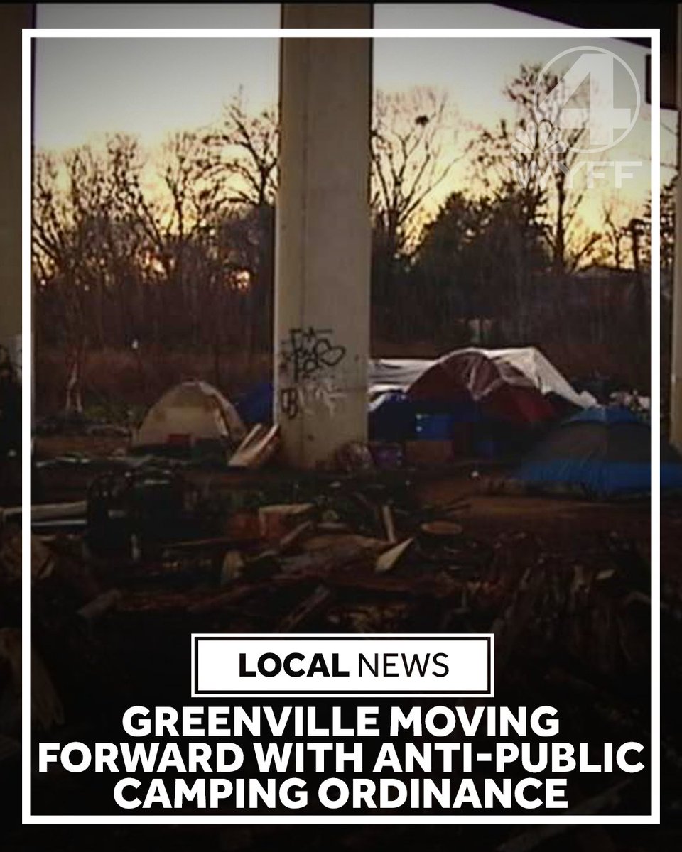 Greenville is moving forward with an anti-camping ordinance aimed at preventing sleeping in public. Read more about the proposed ordinance here: tinyurl.com/ku6up87f