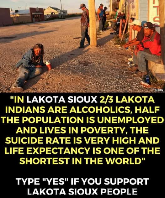 Besides complete extinction, this has been the fate of a lot of indigenous nations. A lot of Dine' don't even have running water. Now tell me about how much you love your country.